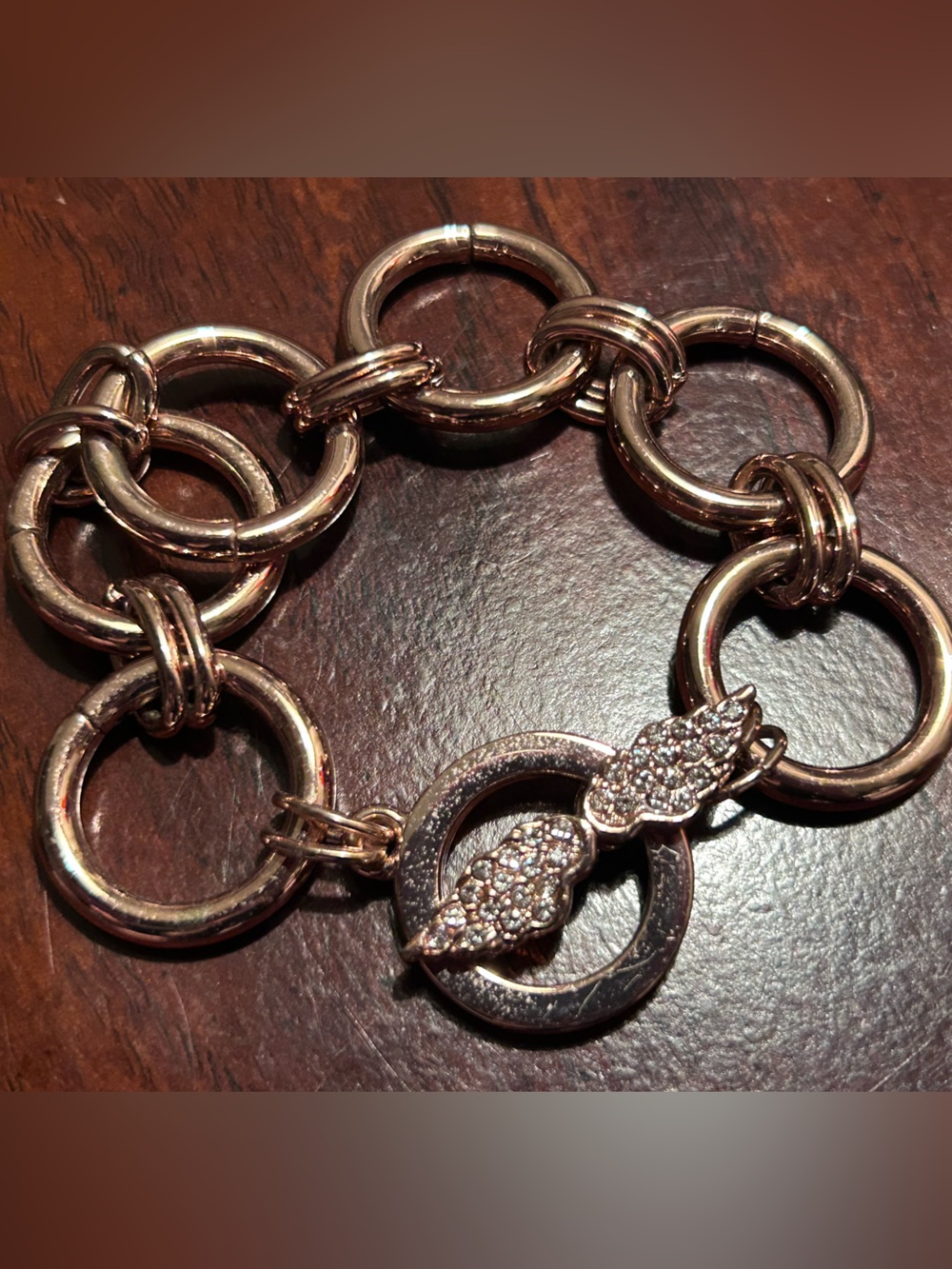 Gold Tone Crystal Wing Charm Bracelet - Victoria’s Secret Angel
